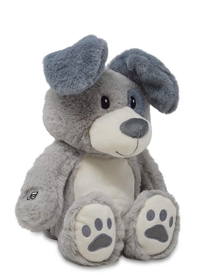 Cuddle Barn | Peek & Play Parker 11" Gray Puppy Animated Stuffed Animal Plush Toy | Plays Every Kids Favorite And First Game Peek A Boo | And Sings Peek A Boo Song - Image 5