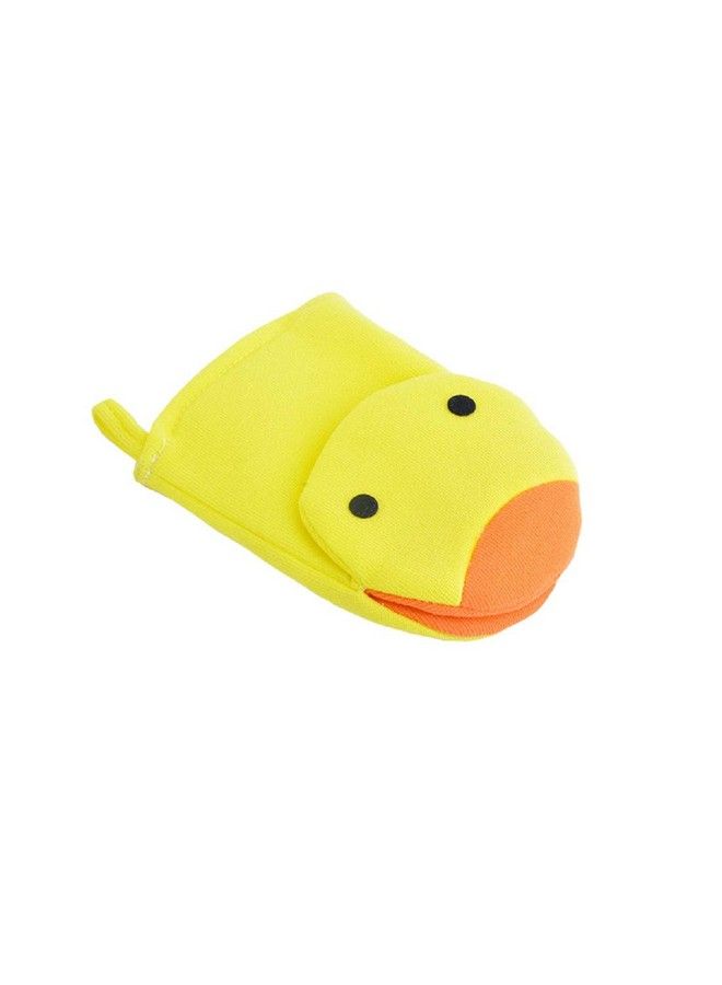 Syga Animal Face Cartoon Bathing Gloves Children Cartoon Bath Towel Baby Bath Gloves(Yellow)  - Image 2