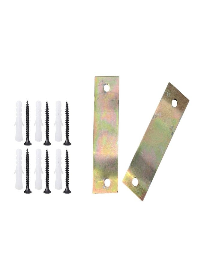 SAZIC Wall Fan Mounting Bracket Clamp Set (Pack of 2) | Zinc Plated Metal Fan Holder for Wall Fan | Includes 1.5 Inch Screws & Nylon Wall Plugs | Easy Installation Fan Stand Support Bracket - Image 1