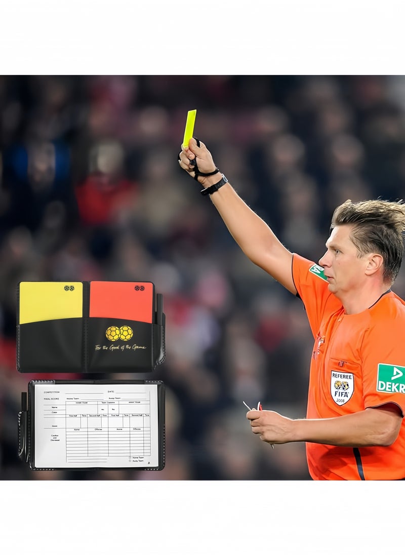 Lesha New Sport Football Soccer Referee Wallet Notebook with Red Card and Yellow Card Referee Set, Referee Cards, Sports Referee Set  - Image 4