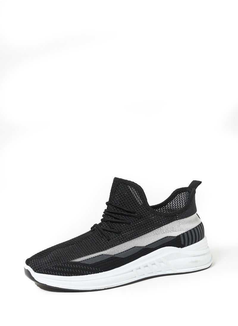 Cobblerz Cobblerz Men's Lace-up Low Top Sneakers Black White  - Image 3