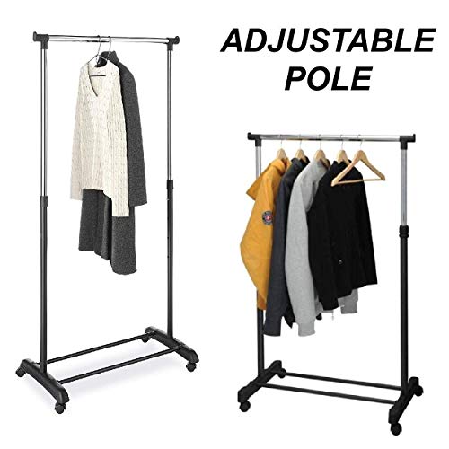 EMNDR Stainless Steel Single Pole Telescopic Clothes Hanger (Silver) - Image 2