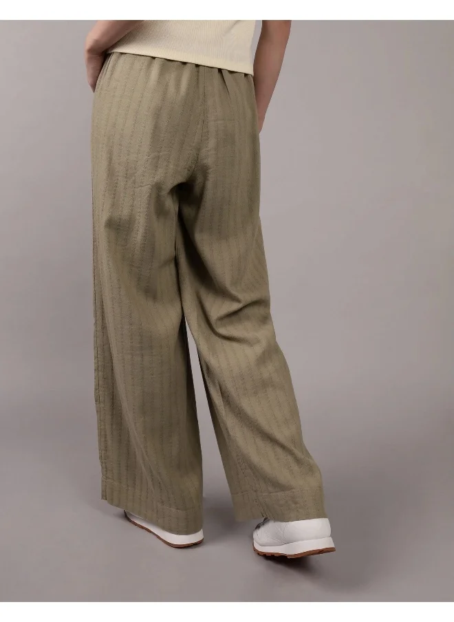 American Eagle AE High-Waisted Wide-Leg Gauze Pant