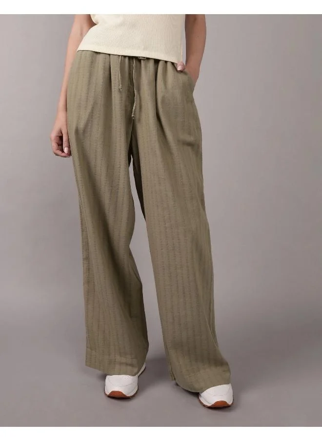 American Eagle AE High-Waisted Wide-Leg Gauze Pant
