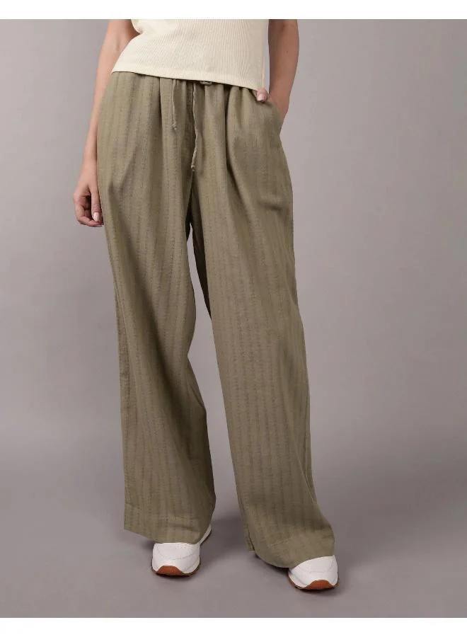 American Eagle AE High-Waisted Wide-Leg Gauze Pant