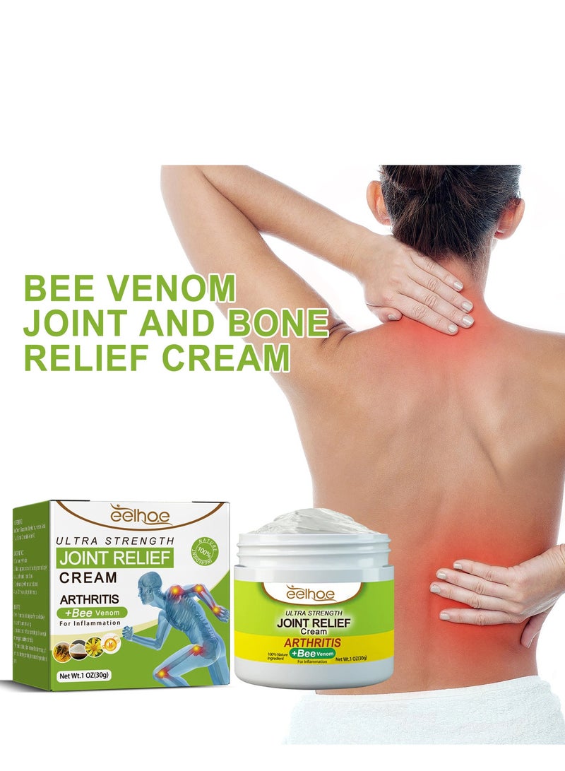 EELHOE Bee Venom Joint Relief Cream Arthritis Ultra Strength Joint Relief Cream Relieve Joint Muscle Pain, Muscle Pain, Leg Swelling, Body Massage and Care Cream 30g - Image 4
