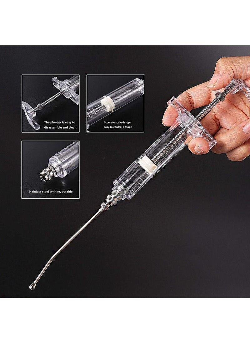 Aikanbo - Hand Feeding Syringe Set Feeding Tube with 6pcs Curved Tube Feeding Tube and Stainless Steel Metal Feeding Spoon for Baby Bird Parrot Small Pet (20ml) - Image 1