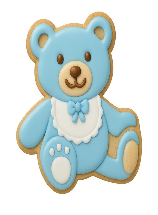 Mighty Gadget Adorable Teddy Bear Cookie Cutter & Stamp Set - 4" Tall (Random Color) - Image 3