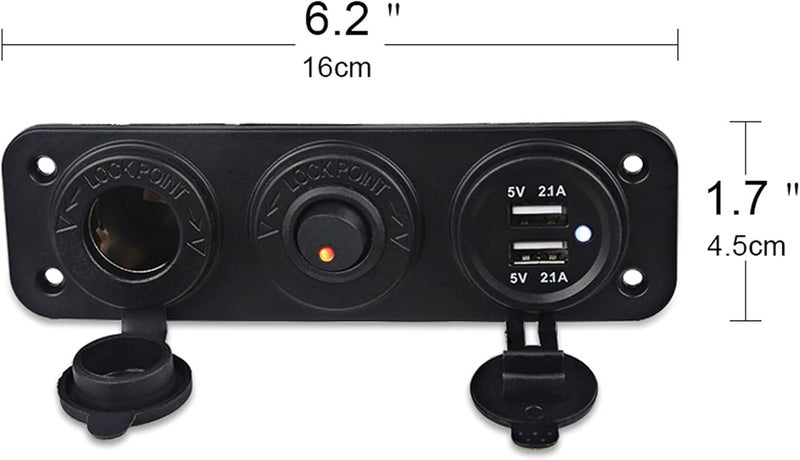 Wivplex 5V 4.2A Car Dual USB Charger with Switch - Image 2