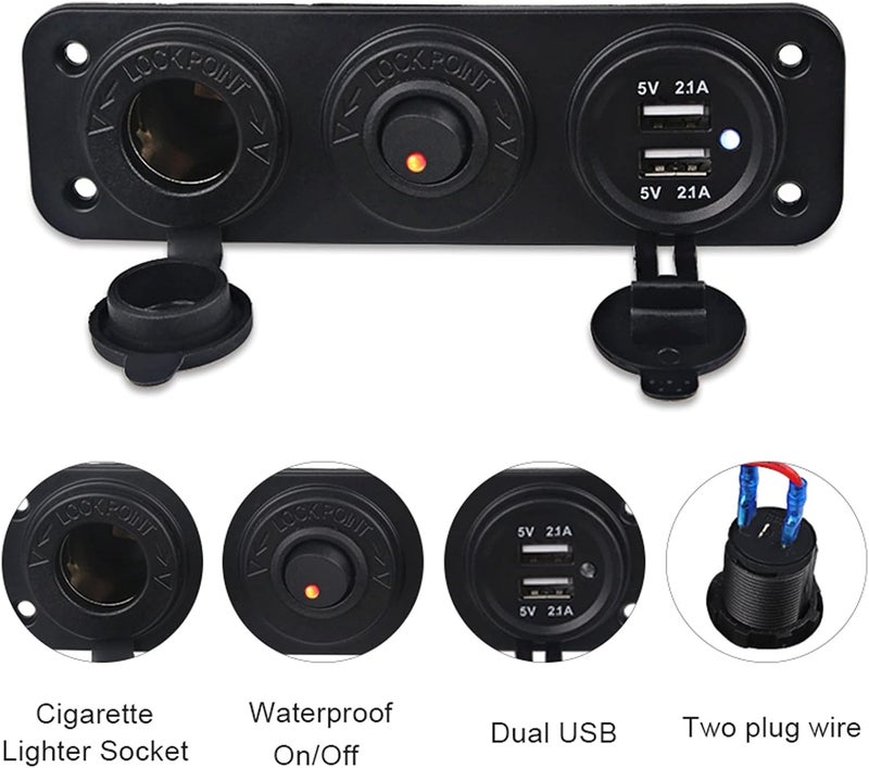 Wivplex 5V 4.2A Car Dual USB Charger with Switch - Image 4