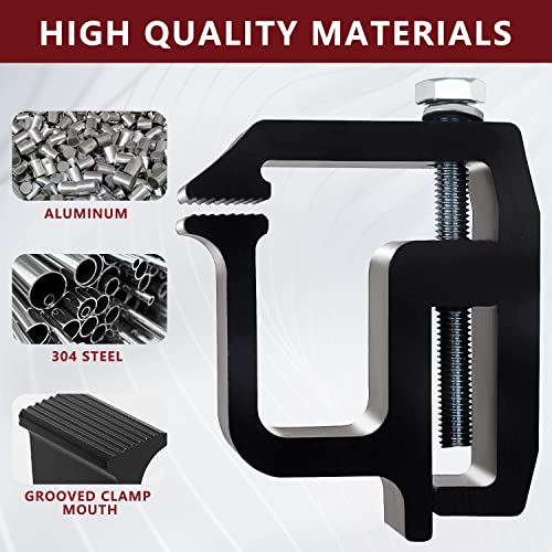 Kikito Mounting Clamps Truck Cap Topper Camper Shell for Silverado Sierra Dakota Ram F150 F250 Titan Tacoma Tundra 4PC | Ladder Rack Clamps, Truck Bed Clamps, Canopy Clamp | - Image 3