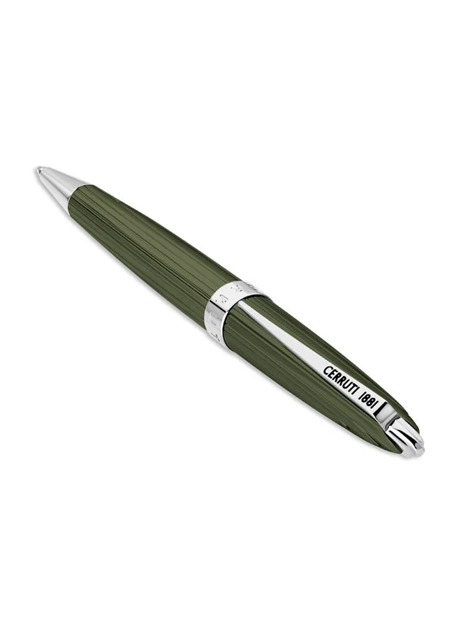 CERRUTI 1881 Skyline Green Ballpoint Pen for Men with Blue Ink