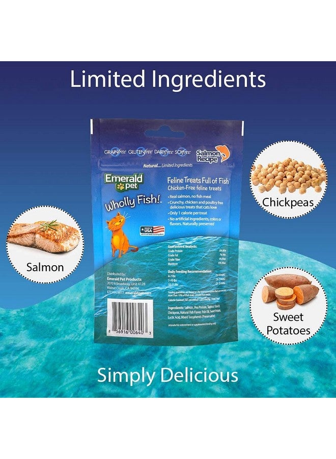 إميرالد بيت عبوة من 3 قطع من مكافآت القطط من إيميرالد بيت، خالية من الدجاج، وصفة سمك السلمون، 3 أونصات لكل عبوة - Image 5