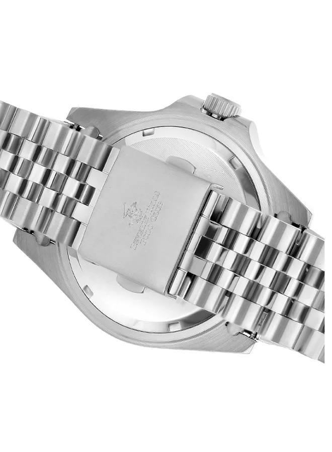 BEVERLY HILLS POLO CLUB Men's 2315 Movement Watch, Analog Display and Metal Strap - BP3126X.390, Silver