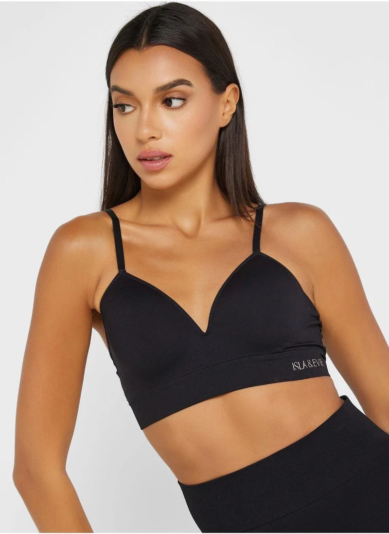 Isla & Evie Strap Detail Plunge Neck Bra