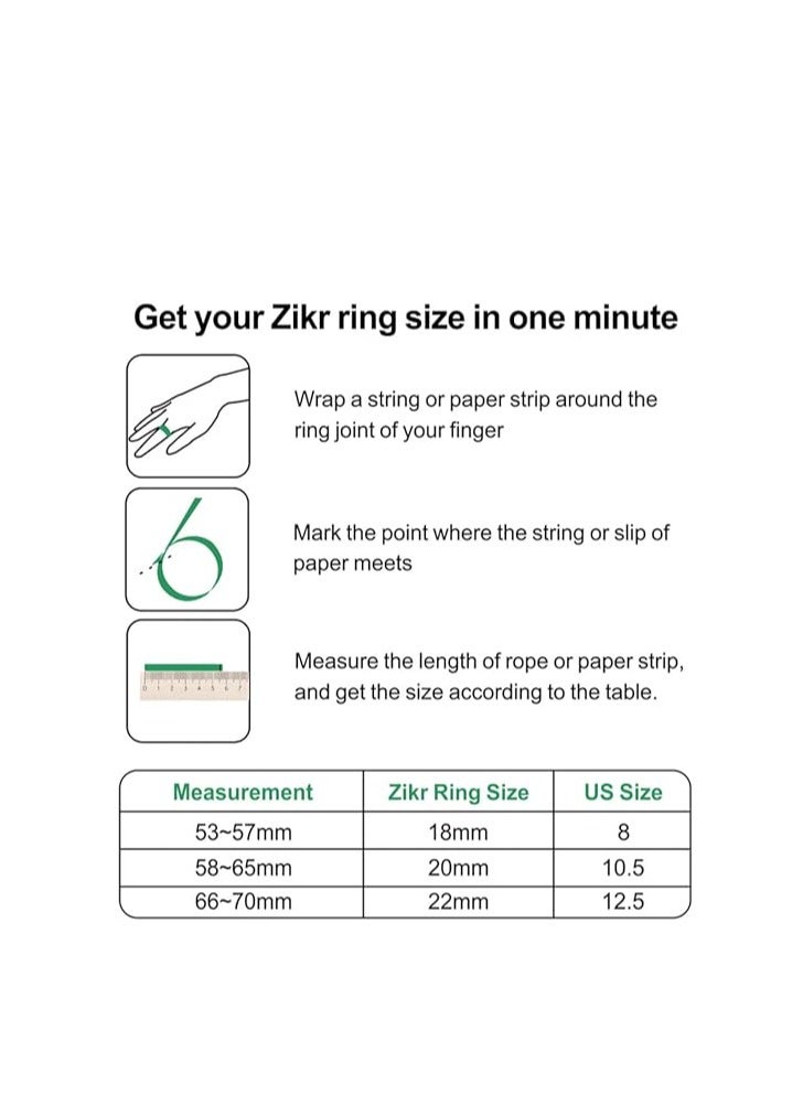 iQIBLA خاتم ذكر لايت الذكي بلاستيك أسود 22 مم - Image 3