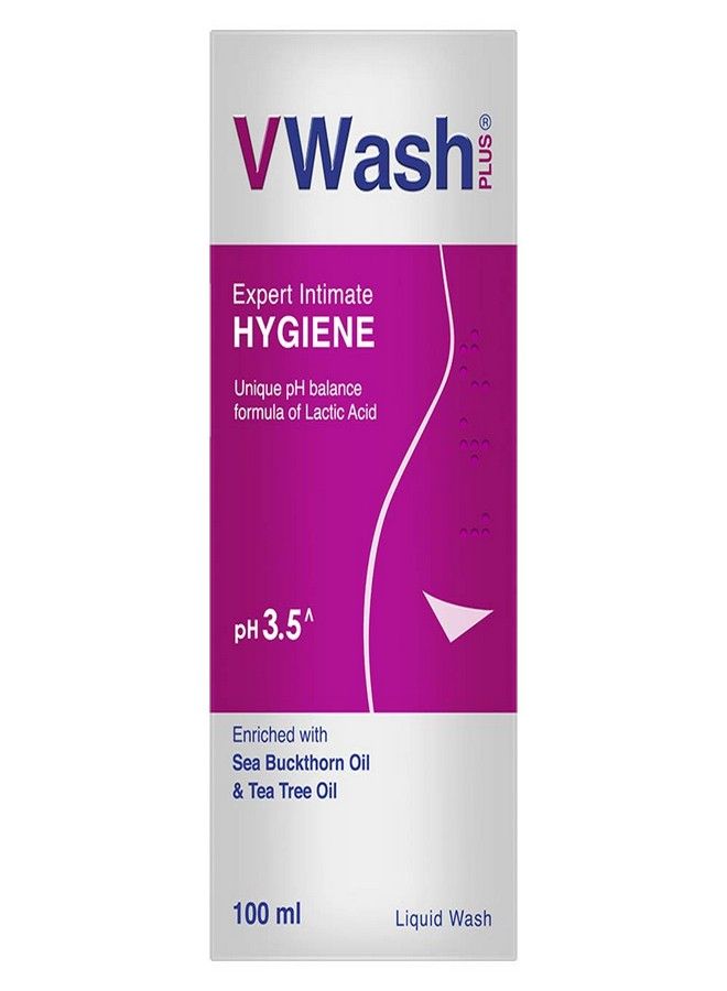 VWash VWash Plus Expert Intimate Hygiene, With Tea Tree Oil, Liquid Wash Prevents Dryness, Itchiness And Irritation, Balances PH, Paraben Free, 100 ml - Image 1