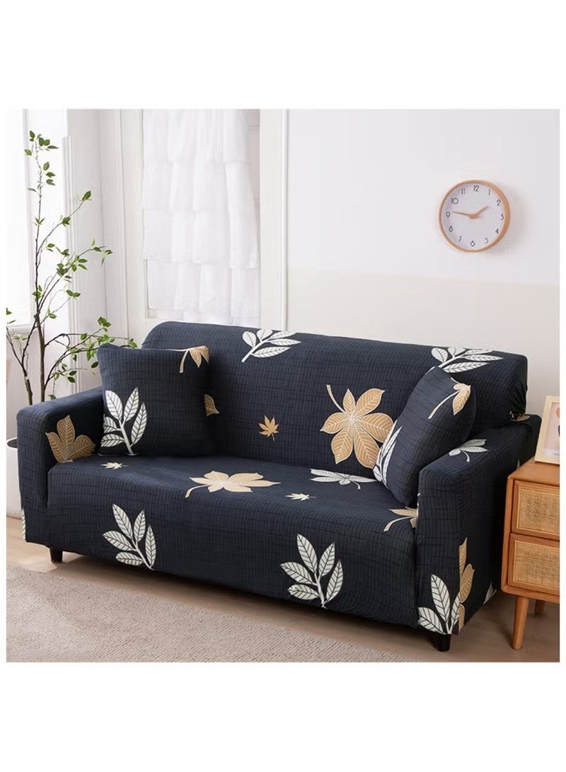 Beauenty Stretch Sofa Slipcover, Elastic Fabric Fashion Printed Waterproof Armchair Loveseat Couch Living Room Sofa Covers Pet Protector Mat Cushion Cover with 1 Pillowcase( 3 Seater) - Image 4