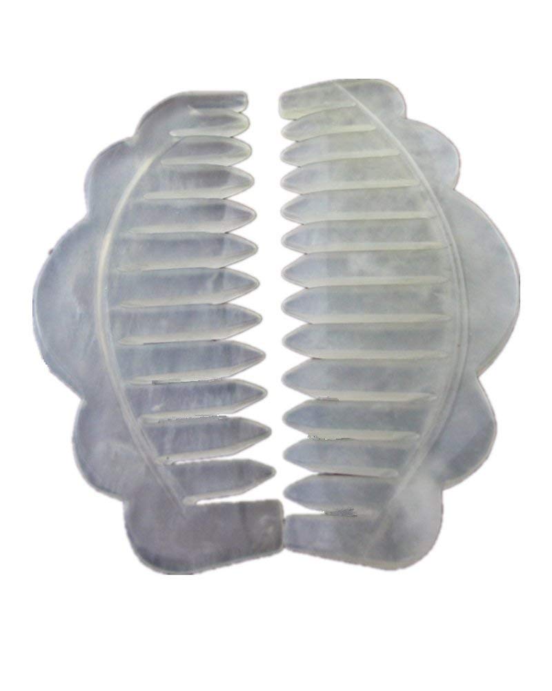 Evwoge 2pcs Jade Head Therapy Massage Comb, Hair Comb Scalp Massager, Jade Massager for Scalp Care - Image 1