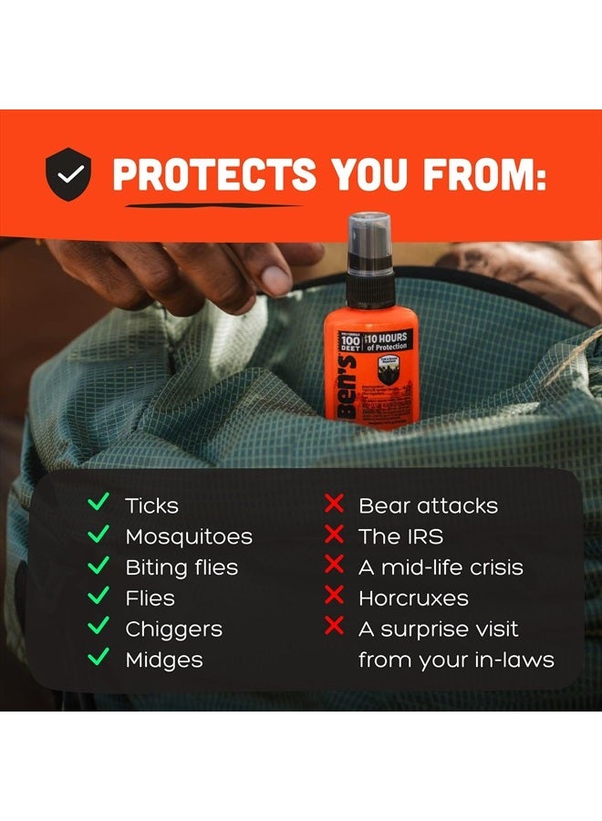 Ben's 100 Tick & Insect Repellent - Alcohol-Free DEET Insect Repellent Pump Spray - Offers 10 Hours of Protection for Adults & Children - 1.25 fl oz (Pack of 4)  - Image 4