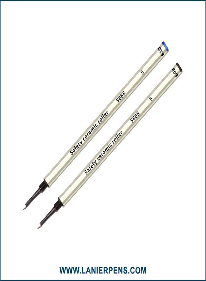 Lanier Pens Schmidt 5888 B Safety Ceramic Rollerball Metal Refill - Black, Blue Ink (Broad Tip 1.00mm) - Pack of 2 - Image 5