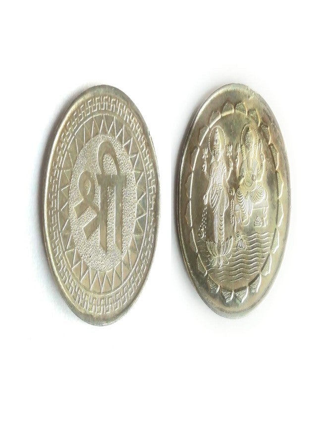 Shree Jewellers Silver Plated Ganesh Laxmi White Metal Coin (Package contain1 Coin) with Box - Image 1