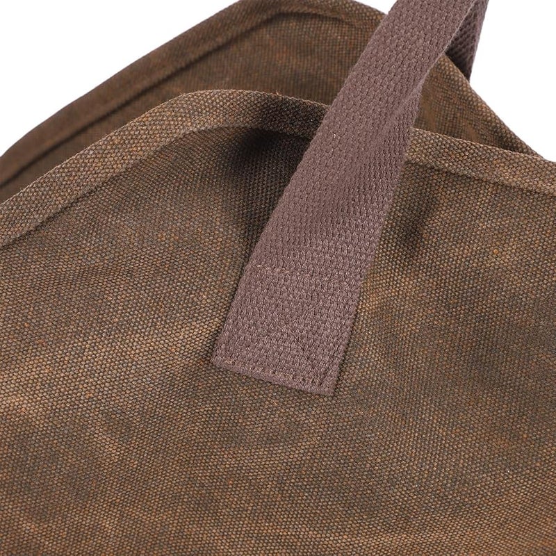 Heavy Duty Canvas Firewood Carrier with Handles for Outdoor Camping BBQ Storage Bag - Image 5