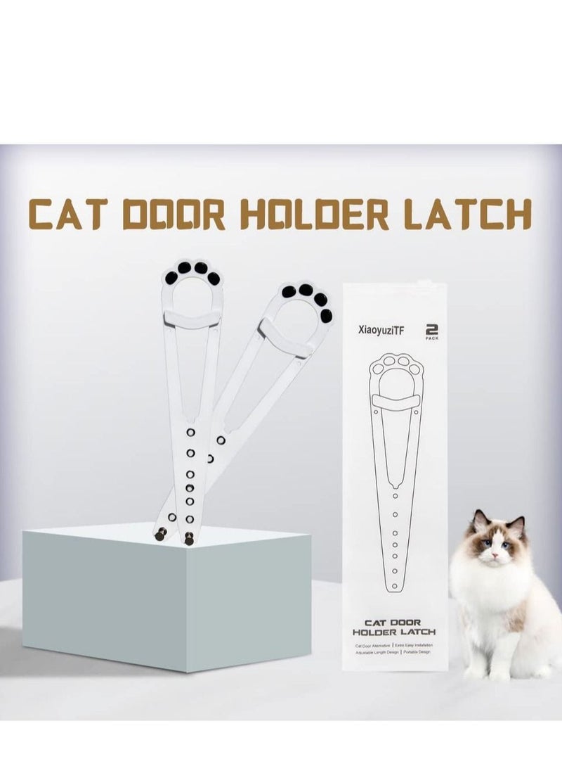 Generic - Cat Door Latch & Cat Door Stopper. Adjustable Door Strap for Cats to Dog Proof & Keep Dog Out of Litter Box & Cat Feeder. Simpler Pet & Cat Gate Alternative(7 Sizes Adjustable) - Image 1