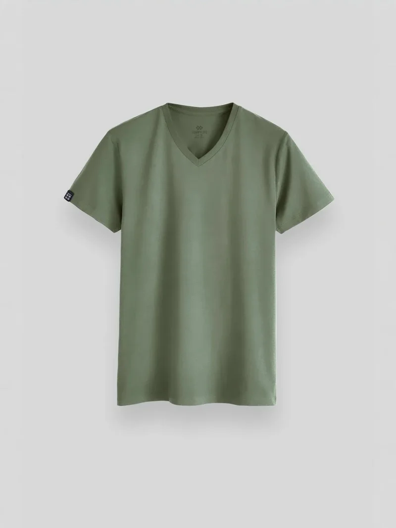 TOMMYLIFE TOMMY Men's V-Neck Short Sleeve T-Shirt