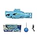 Tsiodot Mini RC Submarine Waterproof Remote Control Boat Underwater Diving Fish Tank Toy for Kids Birthday GiftBlue - Image 2