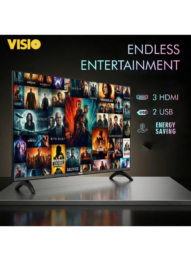 فيسيو تلفزيون VISIO الذكي عالي الدقة مقاس 43 بوصة يعمل بنظام Android 14 | تصميم بدون إطار | 3 منافذ HDMI و2 منافذ USB | معالج رباعي النواة - Image 2