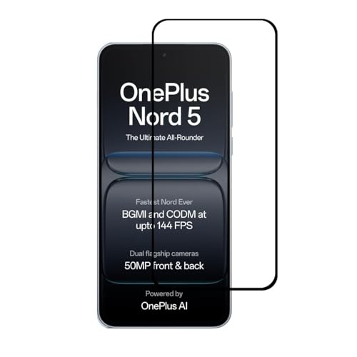 EitanshaKart Military-Grade Tempered Glass Screen Protector Compatible for OnePlus Nord 5 with Edge to Edge Coverage and Easy Self Installation kit (OnePlus Nord 5) - Image 1