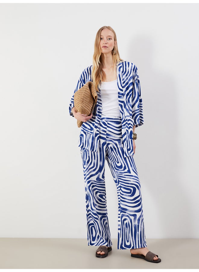 LC WAIKIKI Shawl Collar Patterned Oversize Women's Kimono - Image 2