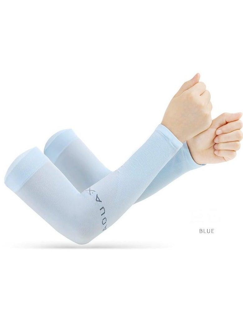 Aqua 6 Pairs Arm Sleeves Stretch Sports Sun Protection Sleeve UV Protection Compression Arm Sleeves Suitable for Golfing Fishing Running - Image 5