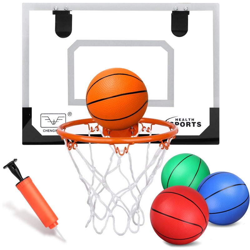 Anzmtosn Pro Mini Indoor Basketball Hoops Set for Door, Boost Wall Mount Basketball Hoop for Wall Outdoor Office, Upgrade Large 9 Inch Dunk Rim 6 Inch Balls Sport Game Ideal Gift Prize for Kids Adults - Image 1