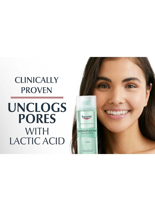 Eucerin Dermopurifyer Oil Control Facial Toner For Blemish & Acne-Prone Skin With Lactic Acid, 200Ml - Image 2