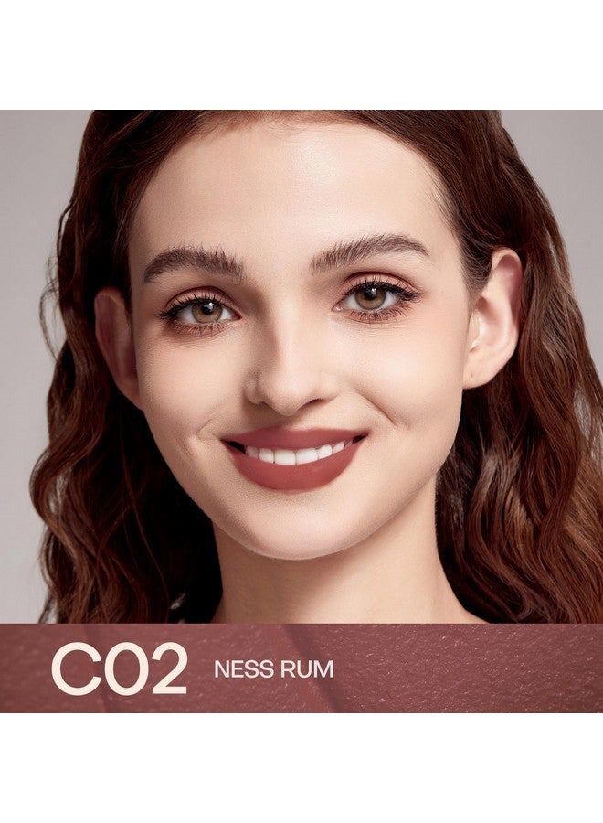 Mistine Lipstick Thai Latte Sheer Creamy Rouge Velevt Matte Finish Lipstick for Women Non-sticky Lipstick C02 Ness Rum 3.5g 1 Count - Image 2