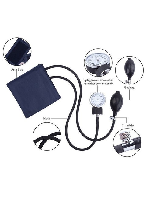 Manual Blood Pressure Monitor Kit with Stethoscope - Professional Home Use Set with Adjustable Large Adult Cuff & Clinically Validated Accuracy