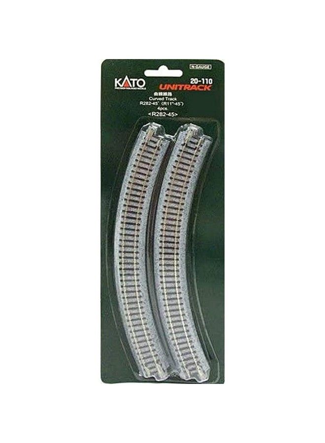 Kato USA Model Train Products Unitrack 282Mm (11") Radius 45 Degree Curve Track (4 Piece) - Image 1