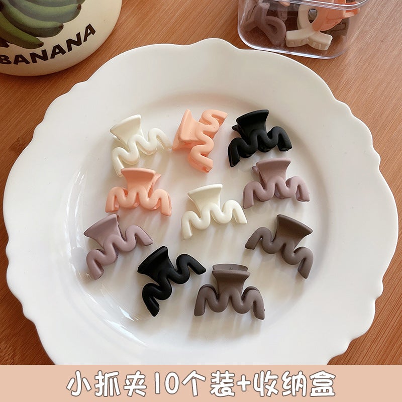 Generic Mini Scrub Hair Claw Clips for Fringe J1052P brown M clip (10 boxes)