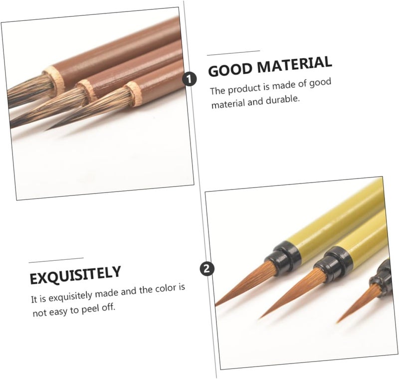 DOITOOL 2pcs Ink Brush Chinese Calligraphy Pen Writing Brush for Line Drawing and Easy to Use Random Color - Image 3