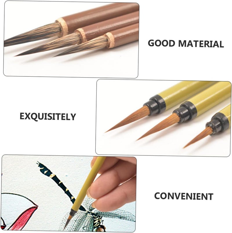 DOITOOL 2pcs Ink Brush Chinese Calligraphy Pen Writing Brush for Line Drawing and Easy to Use Random Color - Image 4