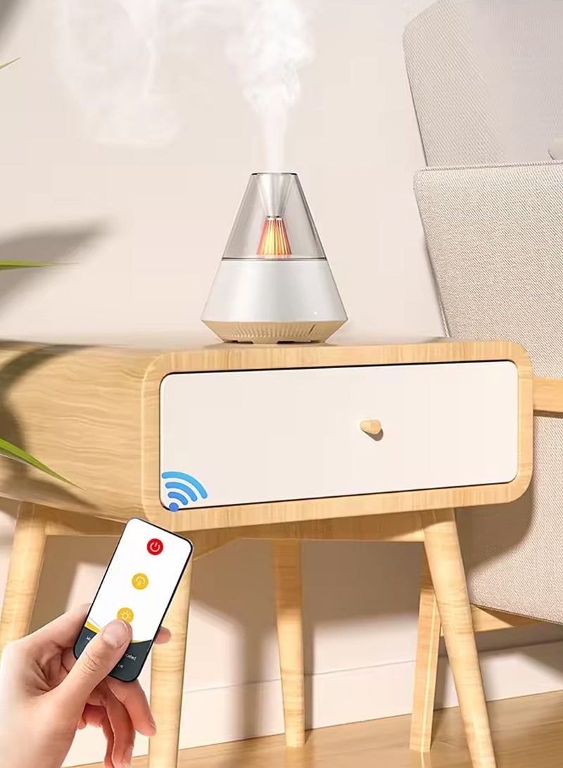 مرطب هواء منزلي أساسي | موزع هواء هادئ للعلاج بالروائح 150 مل مع إيقاف تلقائي عند نقص المياه وتحكم عن بُعد | مثالي للمكتب، غرفة النوم، والاسترخاء - Image 4