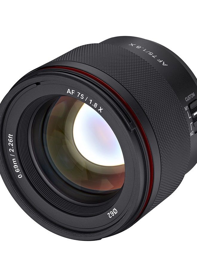 Samyang 75mm F1.8 AF APS-C Compact Telephoto Lens for Fuji X (SYIO75AF-FX)  - Image 4