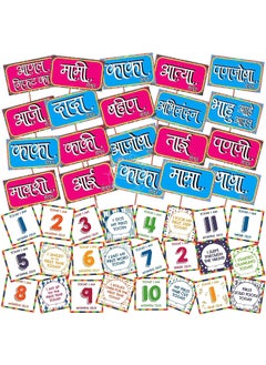 WOBBOX Wobbox Marathi Baby Shower Decoration Items| Baby Shower Photo Booth Props for Photoshoot, Baby Shower Milestone Card, Godh Bharai Decoration Kit-(FP399)  - Image 1