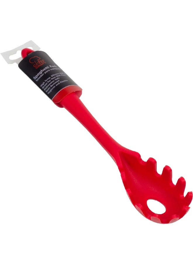 Chef Craft Premium Dishwasher Safe Silicone Spaghetti Fork Red 11.5inch 13041 - Image 2