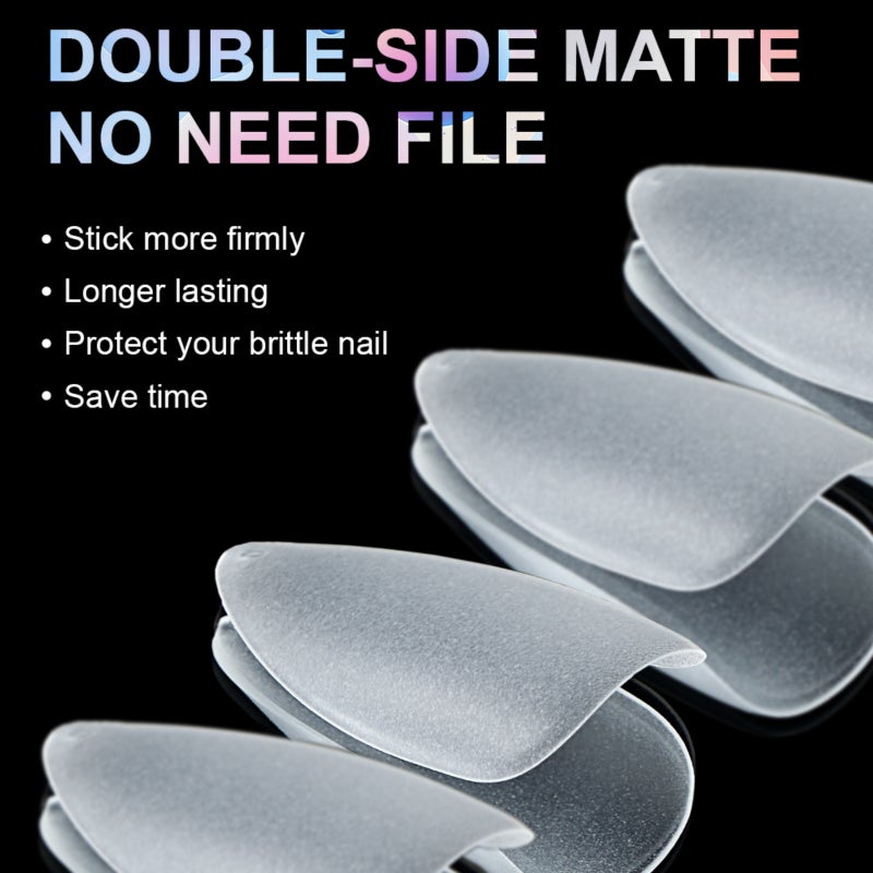 Ultra short matte nail plate, ultra-thin and scratch free nail plate Transparent - Image 2