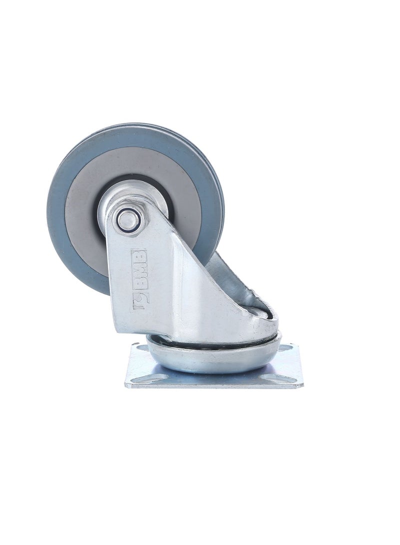 BMB tools Grey Rubber Caster 2 Piece 50mm- Swivel - Plate| Industrial & Scientific|Material Handling Products|Rubber Caster| Wheel - Image 2