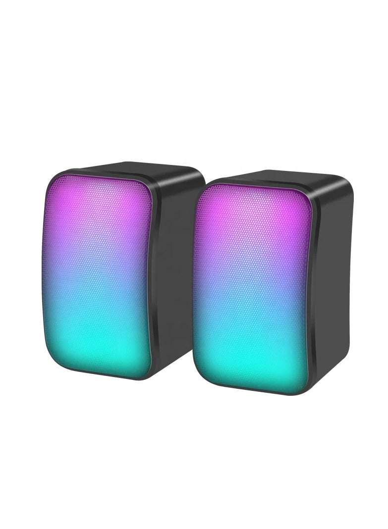 Kisonli X17 USB Wired Colorful Speaker for PC & Laptop – Powerful Sound with Stylish LED Lights - Image 1