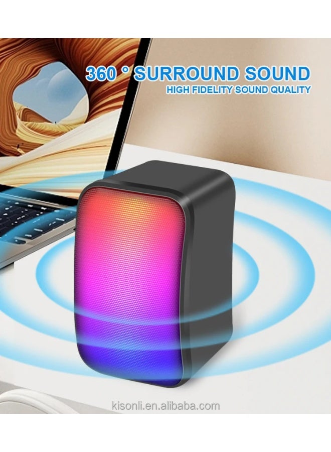 Kisonli X17 USB Wired Colorful Speaker for PC & Laptop – Powerful Sound with Stylish LED Lights - Image 4